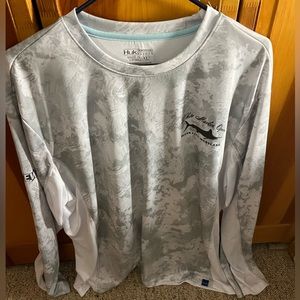 Huk White Marlin Open Fishing Performance Shirt